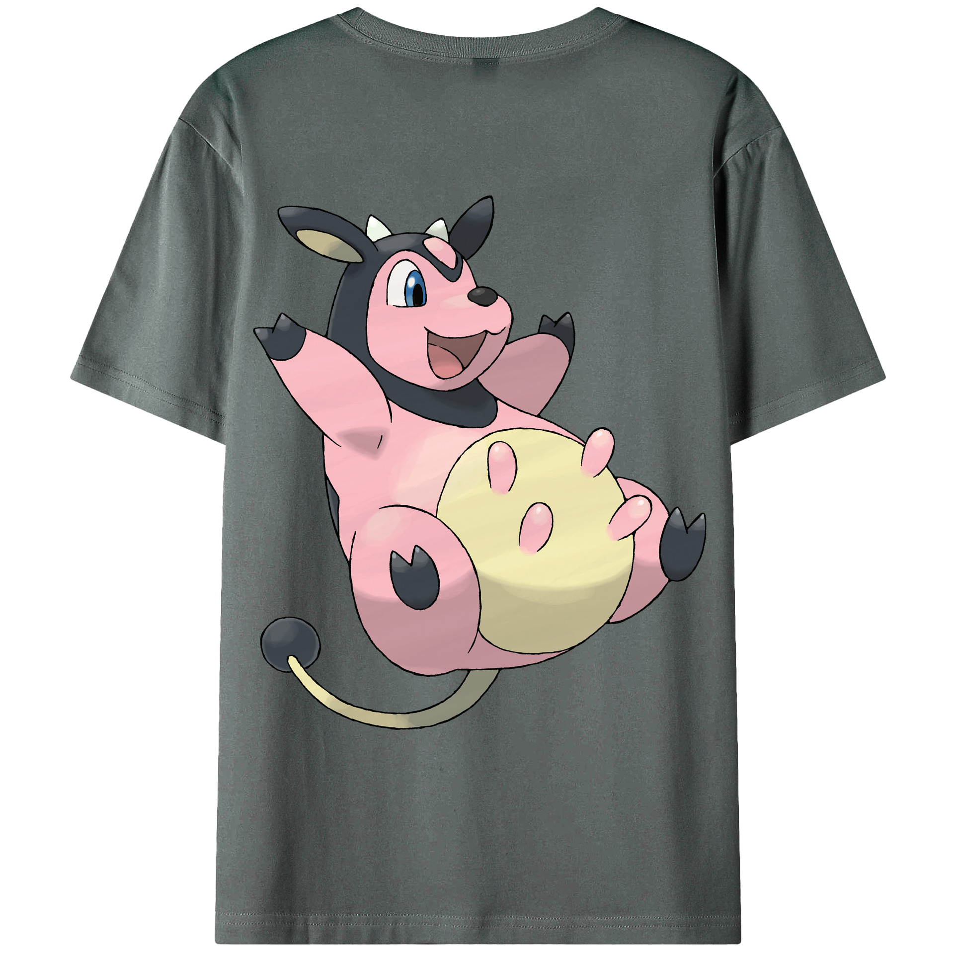 （画像用） ポケットモンスター Pokémon 綿100％ メンズ半袖Tシャツ（バックプリント） 通気性